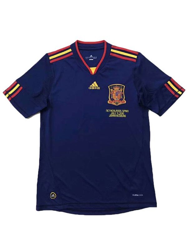 Spain away retro jersey men's soccer sportwear football shirt 2010